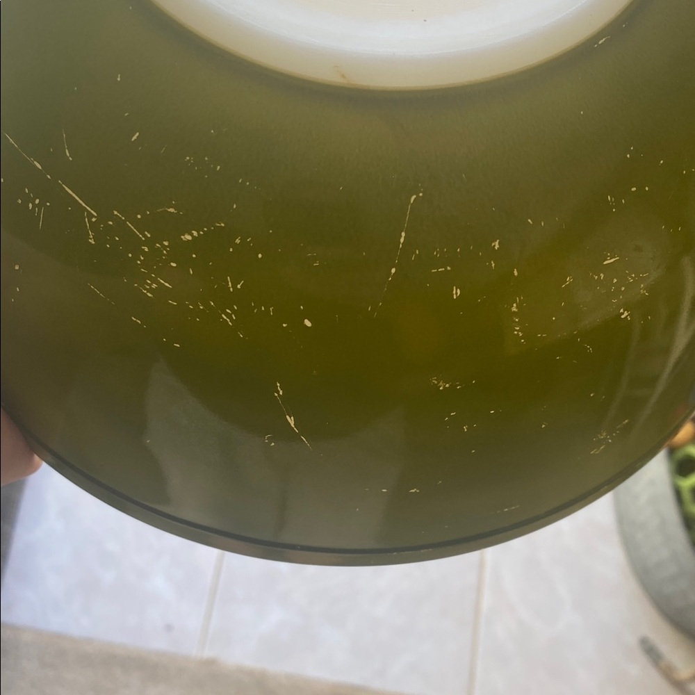 Vintage, Pyrex Nesting Mixing Bowl, Avocado Green, 404, 4 Quart - Picture 8 of 9